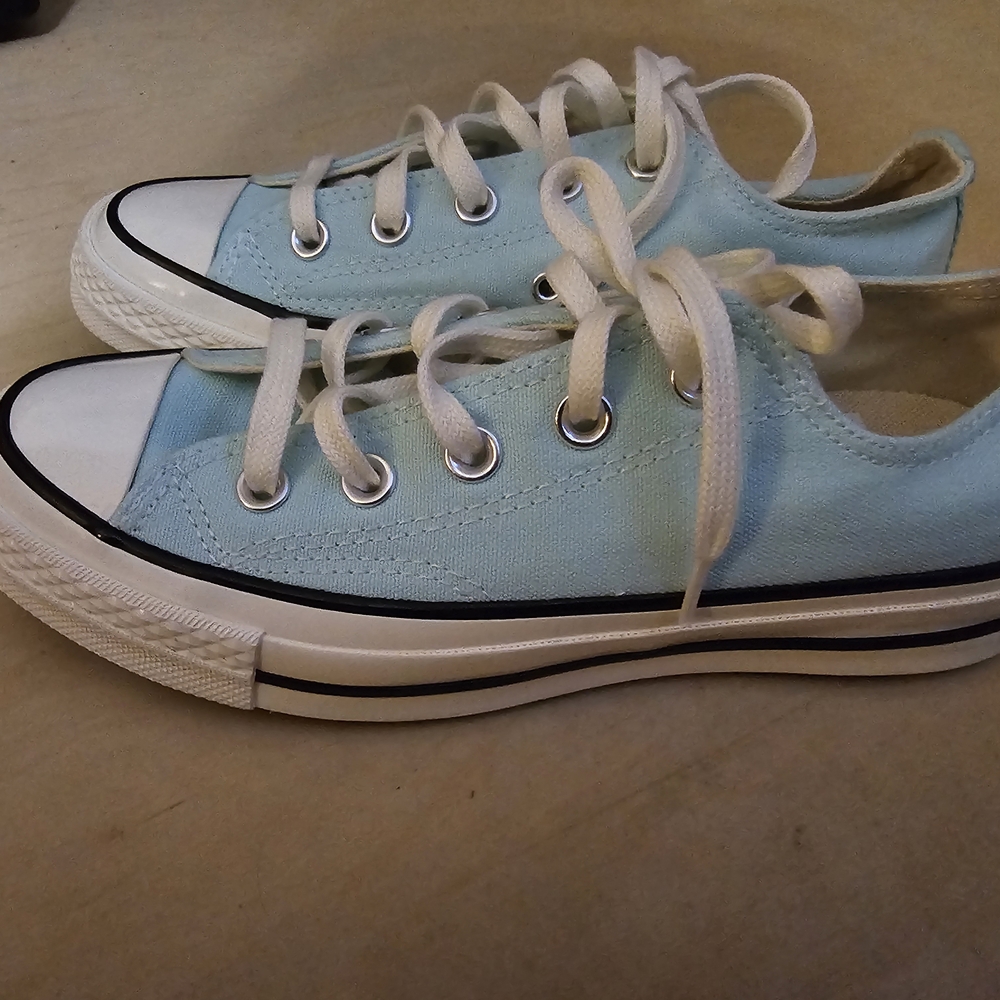 Converse Light Blue and White Sneakers